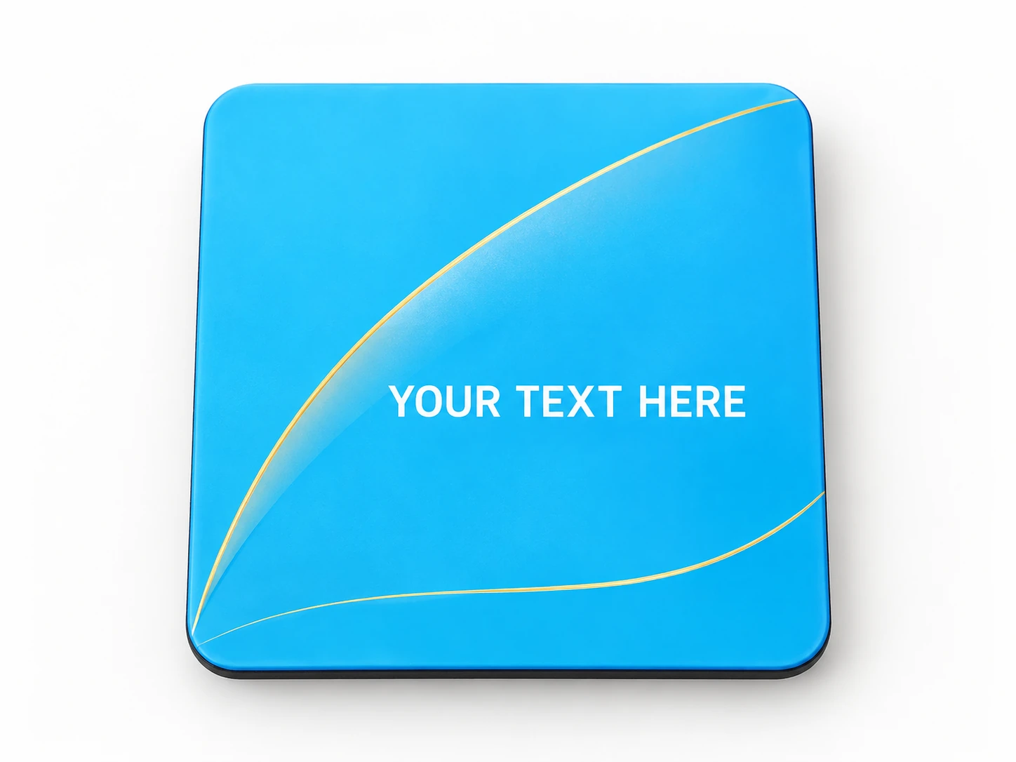 Blue MDF Custom Coaster - view 3
